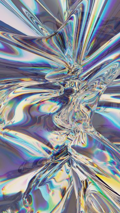Textura abstracta en tonos iridiscentes con formas fluidas y reflejos.